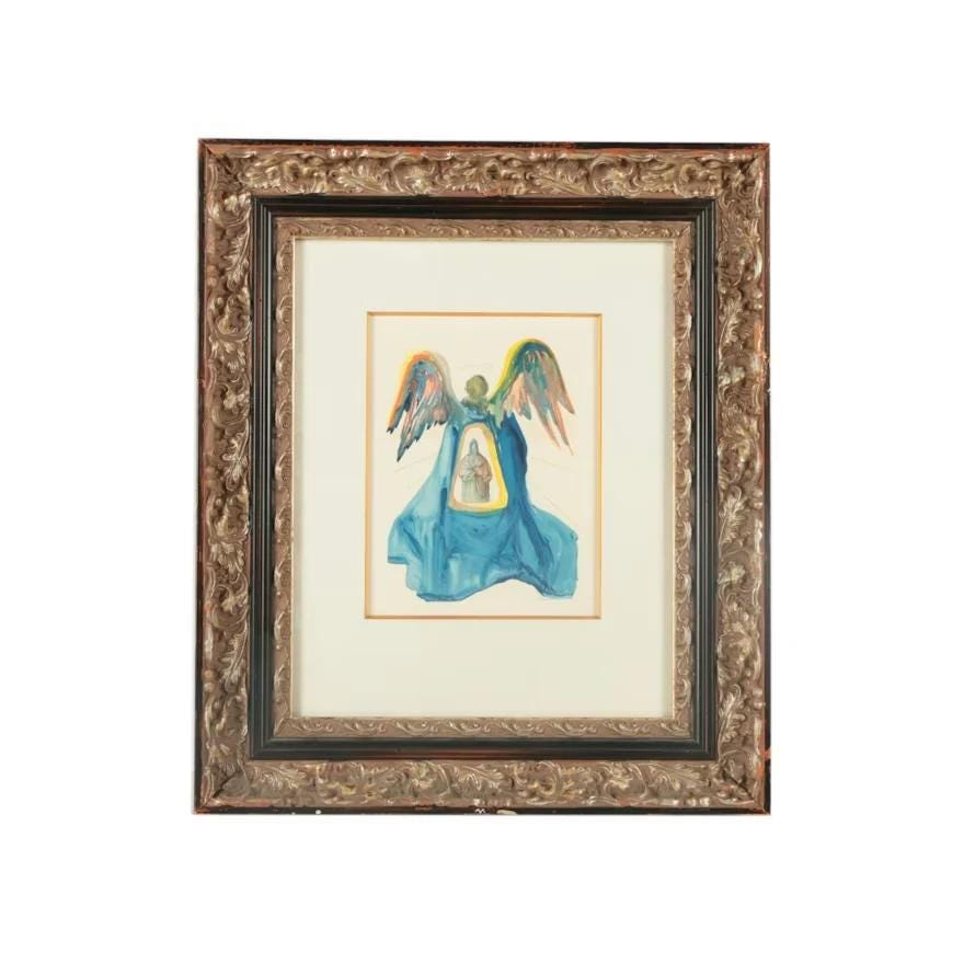 Salvador Dalí Wood Engraving on Paper "Purgatory Canto 33: Dante Purifié "