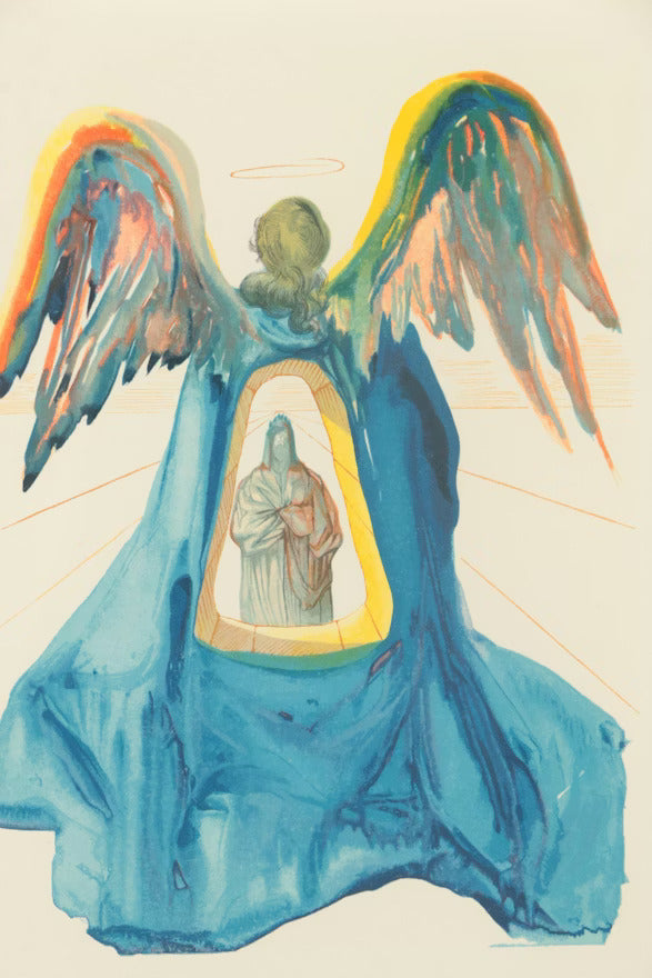 Salvador Dalí Wood Engraving on Paper "Purgatory Canto 33: Dante Purifié "