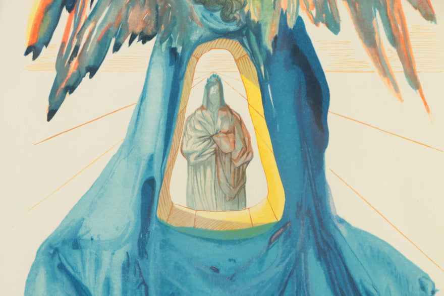 Salvador Dalí Wood Engraving on Paper "Purgatory Canto 33: Dante Purifié "
