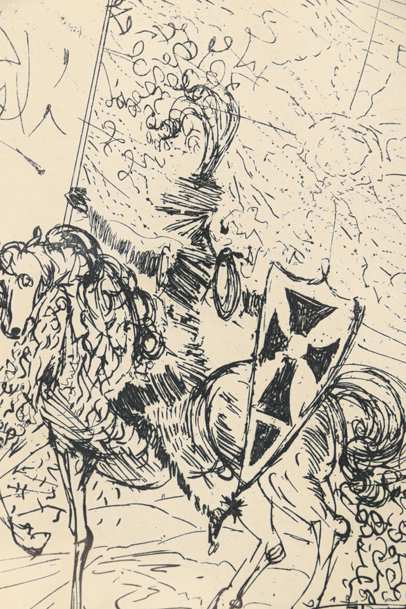 Salvador Dali Restrike Etching on Paper "El Cid