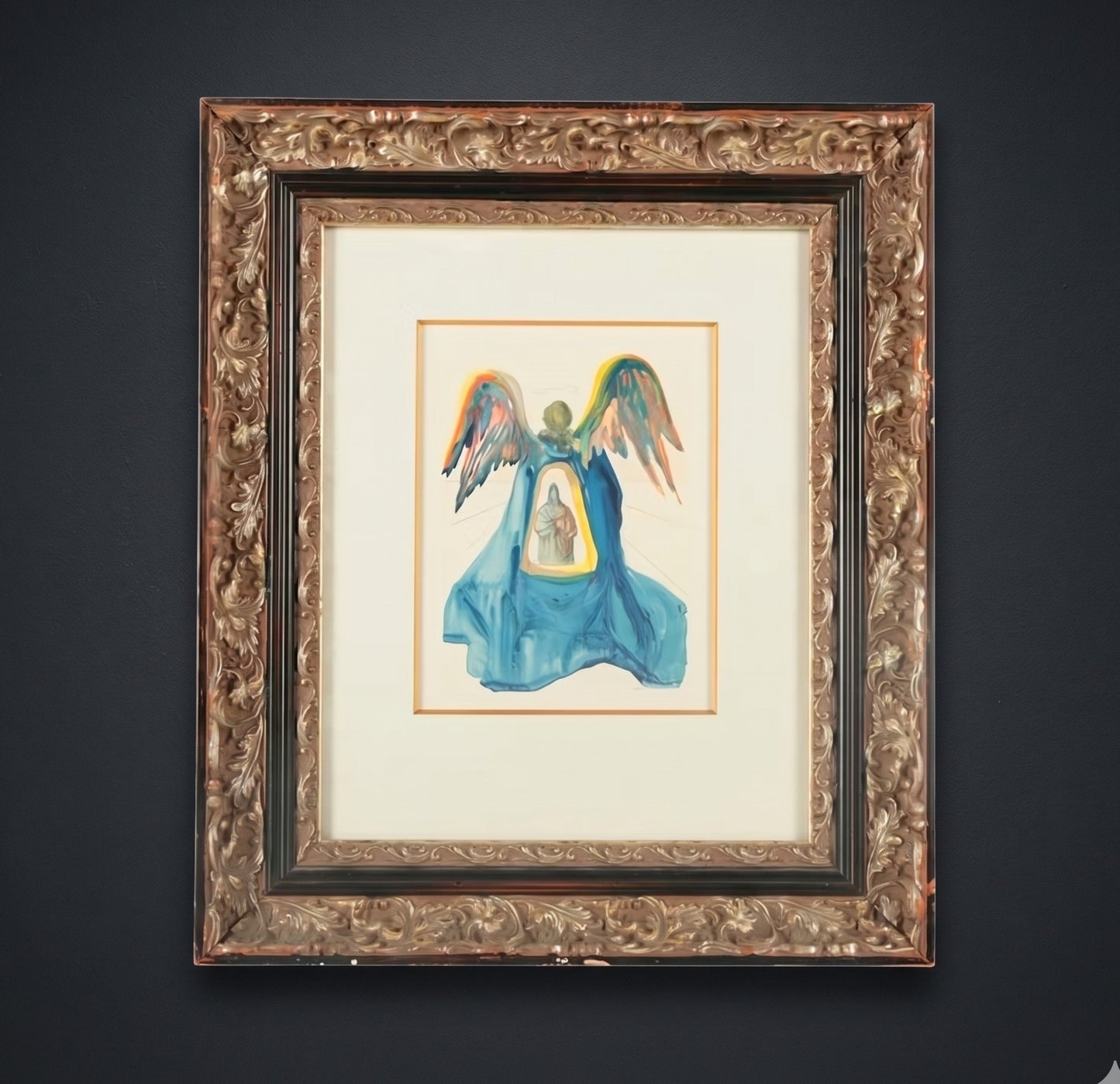 Salvador Dalí Wood Engraving on Paper "Purgatory Canto 33: Dante Purifié "