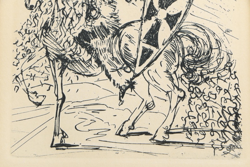 Salvador Dali Restrike Etching on Paper "El Cid