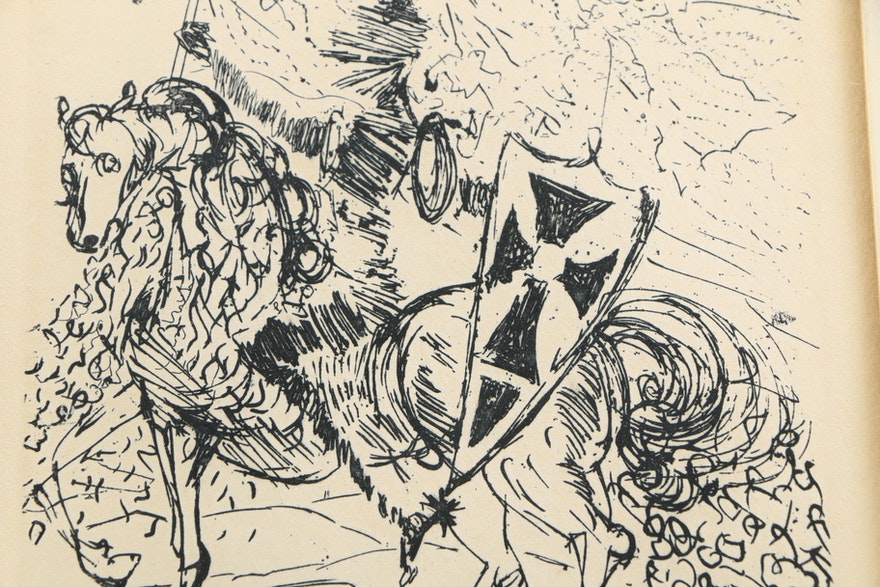 Salvador Dali Restrike Etching on Paper "El Cid