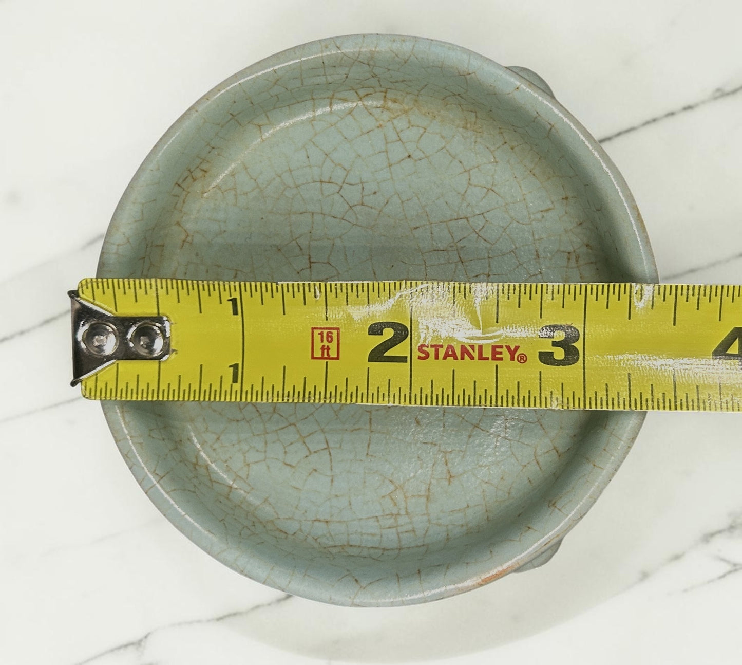 Cracked Glaze Ceramic Pedestal Dish
