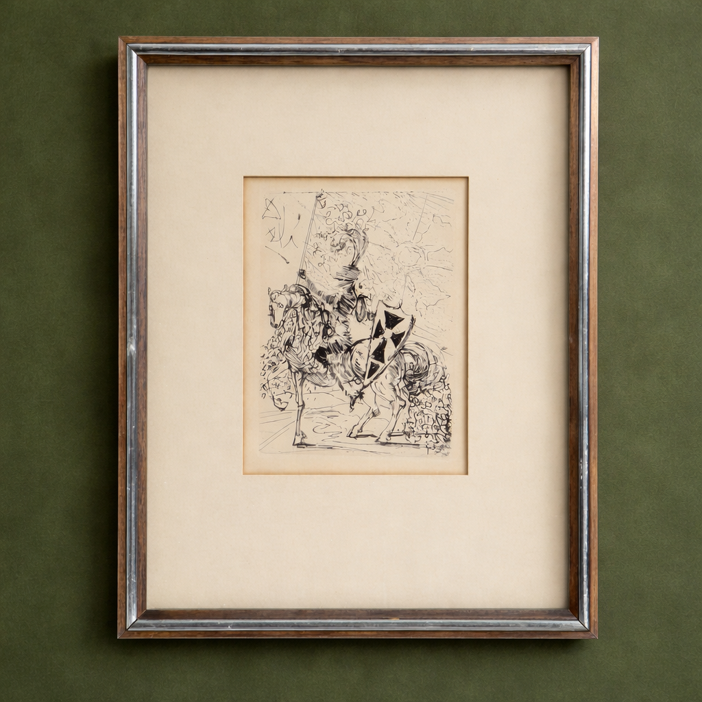 Salvador Dali Restrike Etching on Paper "El Cid