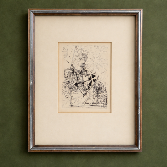 Salvador Dali Restrike Etching on Paper "El Cid