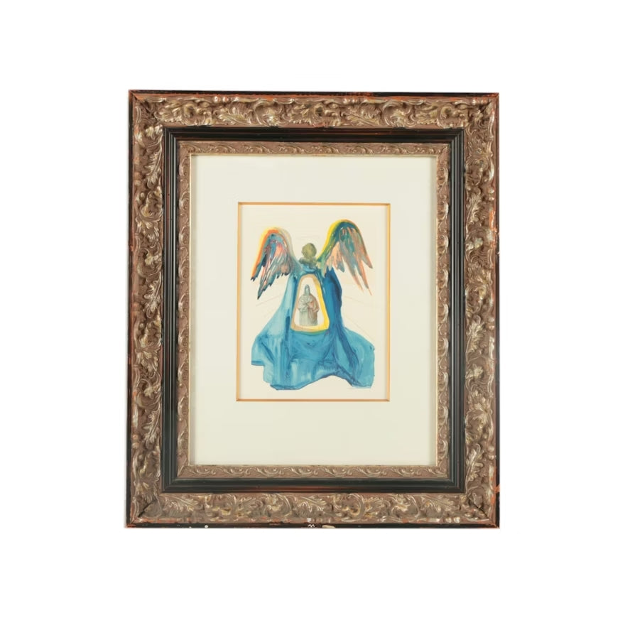 Salvador Dalí Wood Engraving on Paper "Purgatory Canto 33: Dante Purifié "