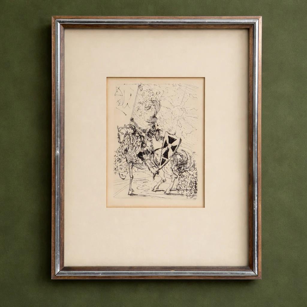 Salvador Dali Restrike Etching on Paper "El Cid
