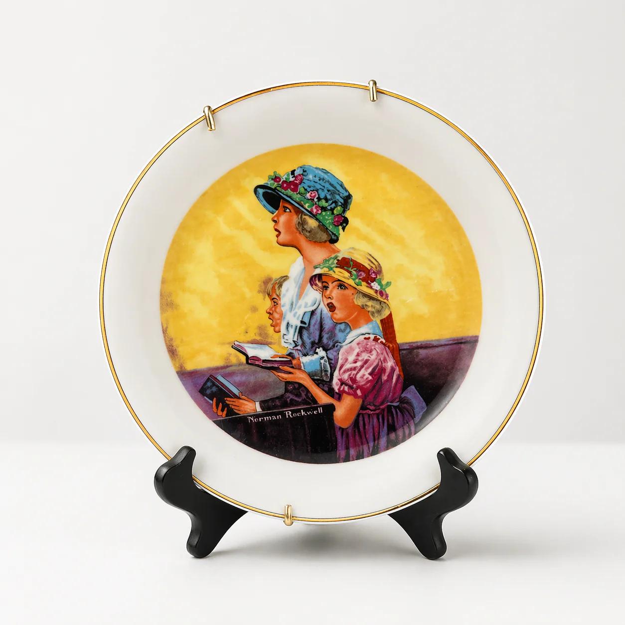 Vintage Norman Rockwell Collector Plate - Fine Porcelain Decorative Display Piece