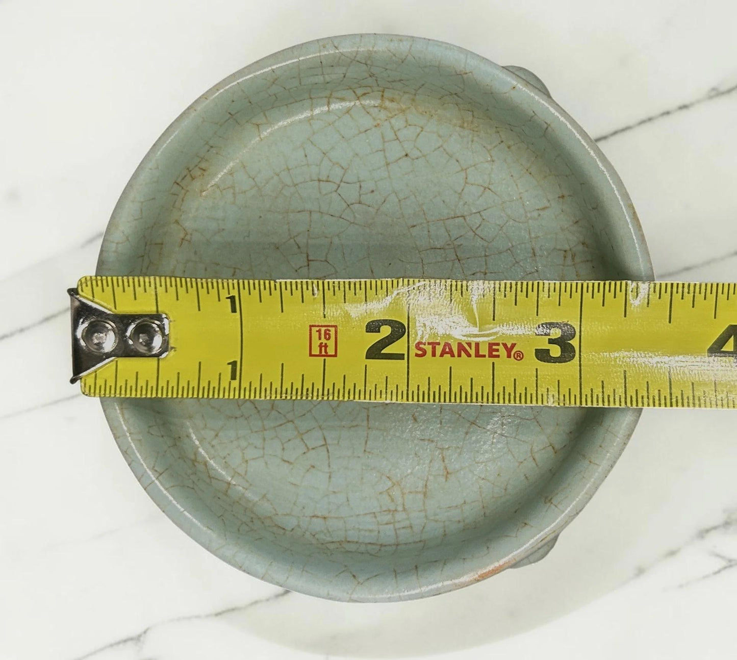 Cracked Glaze Ceramic Pedestal Dish