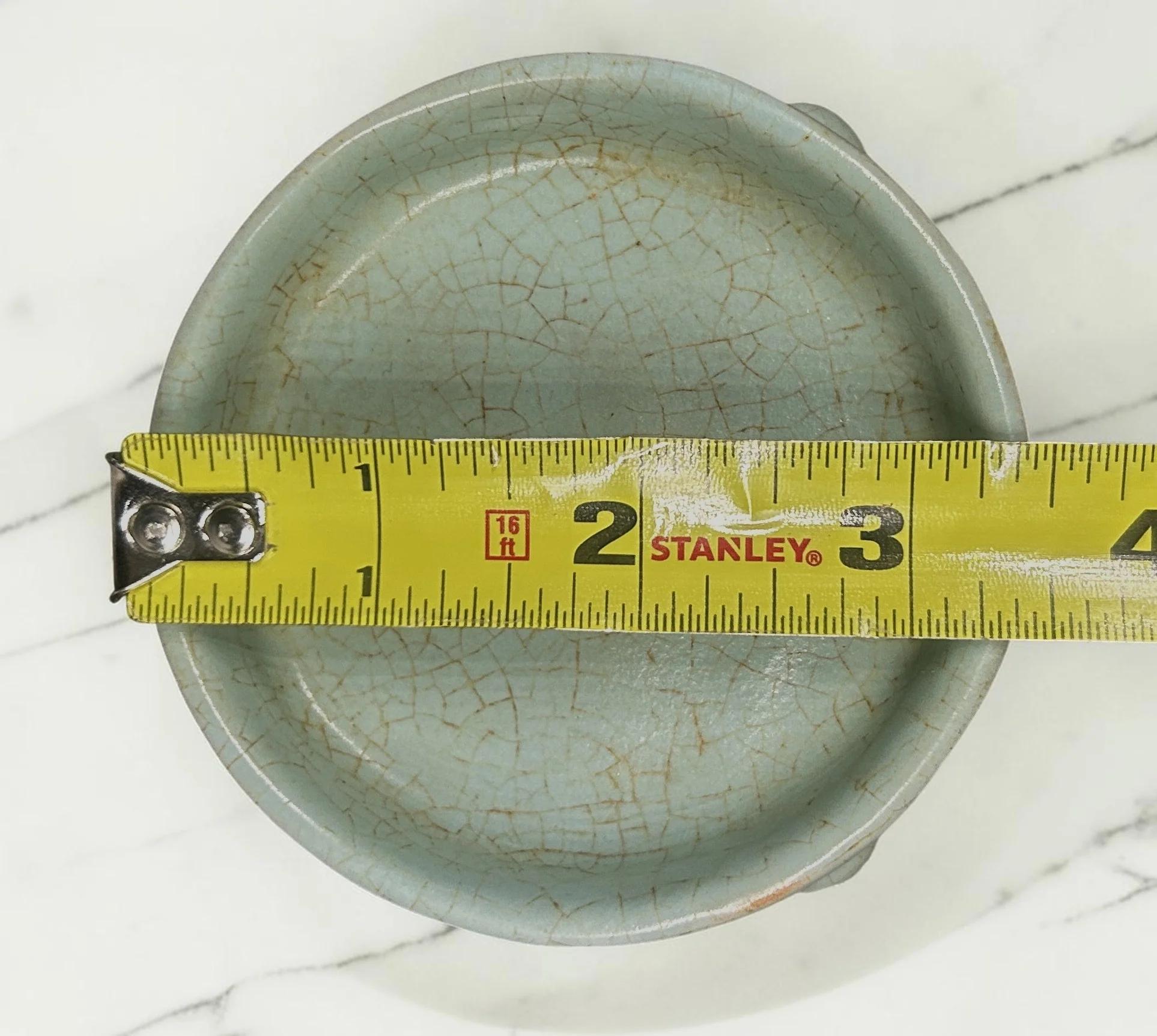 Cracked Glaze Ceramic Pedestal Dish