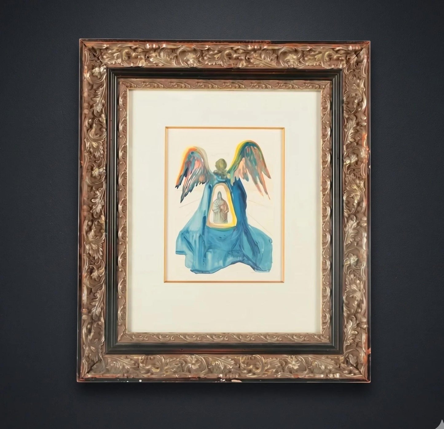 Salvador Dalí Wood Engraving on Paper "Purgatory Canto 33: Dante Purifié "