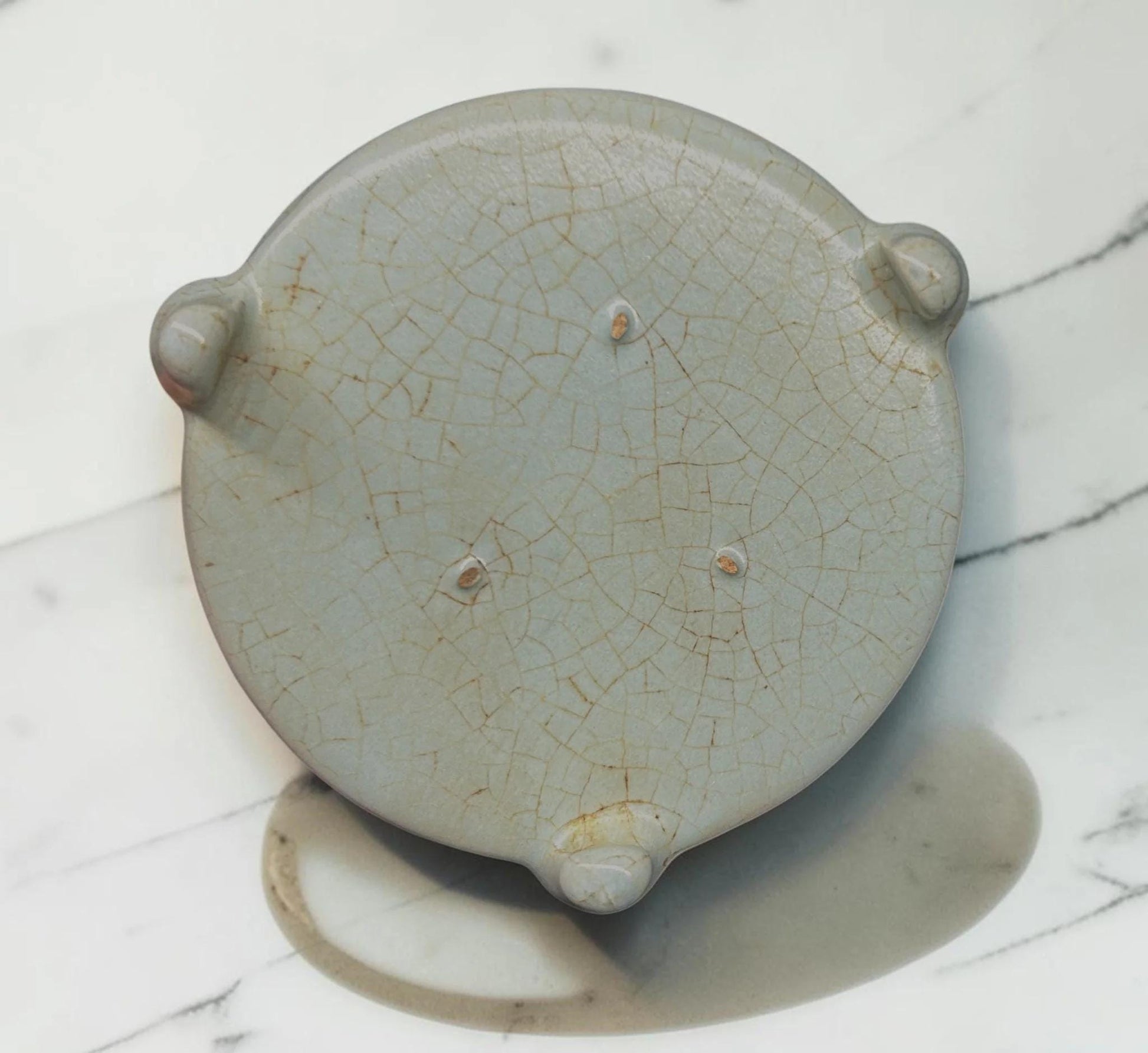 Cracked Glaze Ceramic Pedestal Dish