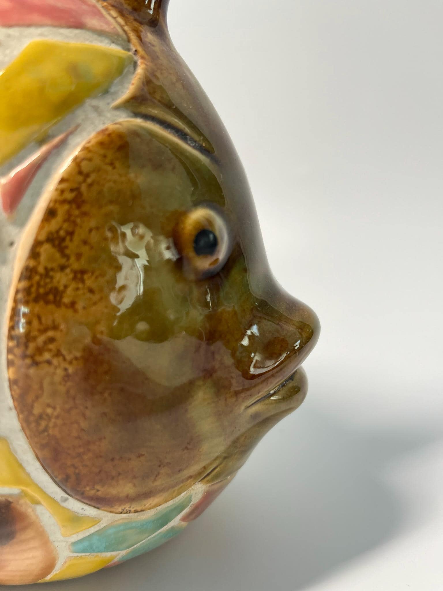 Colorful Mosaic Style Ceramic Fish Figurine