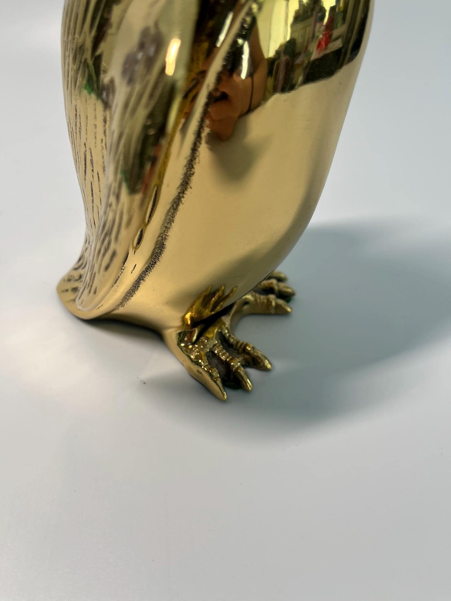 Large Vintage Hollywood Regency Brass Penguin Sculpture