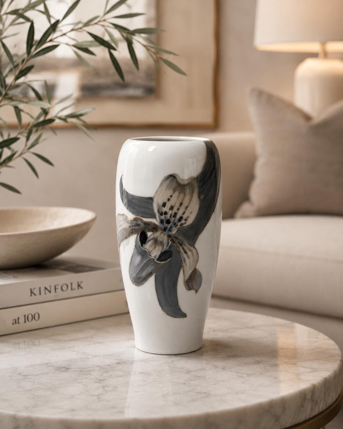 Royal Copenhagen Porcelain Vase #2724/235 – Hand Painted Floral Design, Denmark