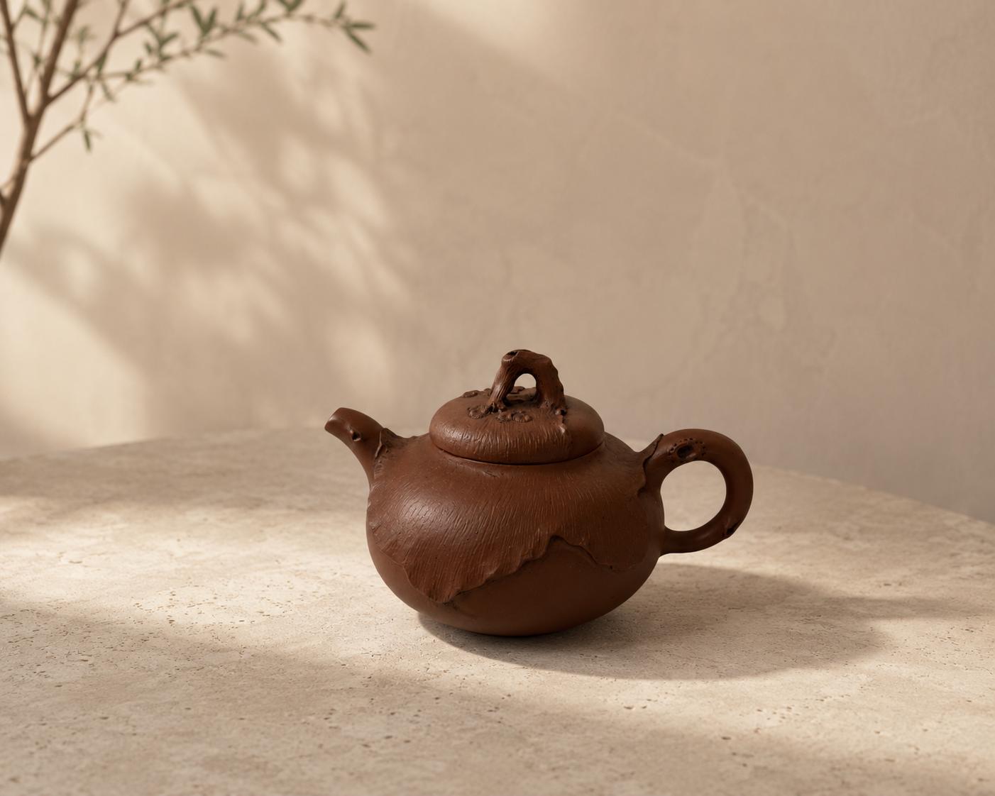 Vintage Yixing Zisha Teapot | Plum Blossom Motif, Wang Yinxian Attributed