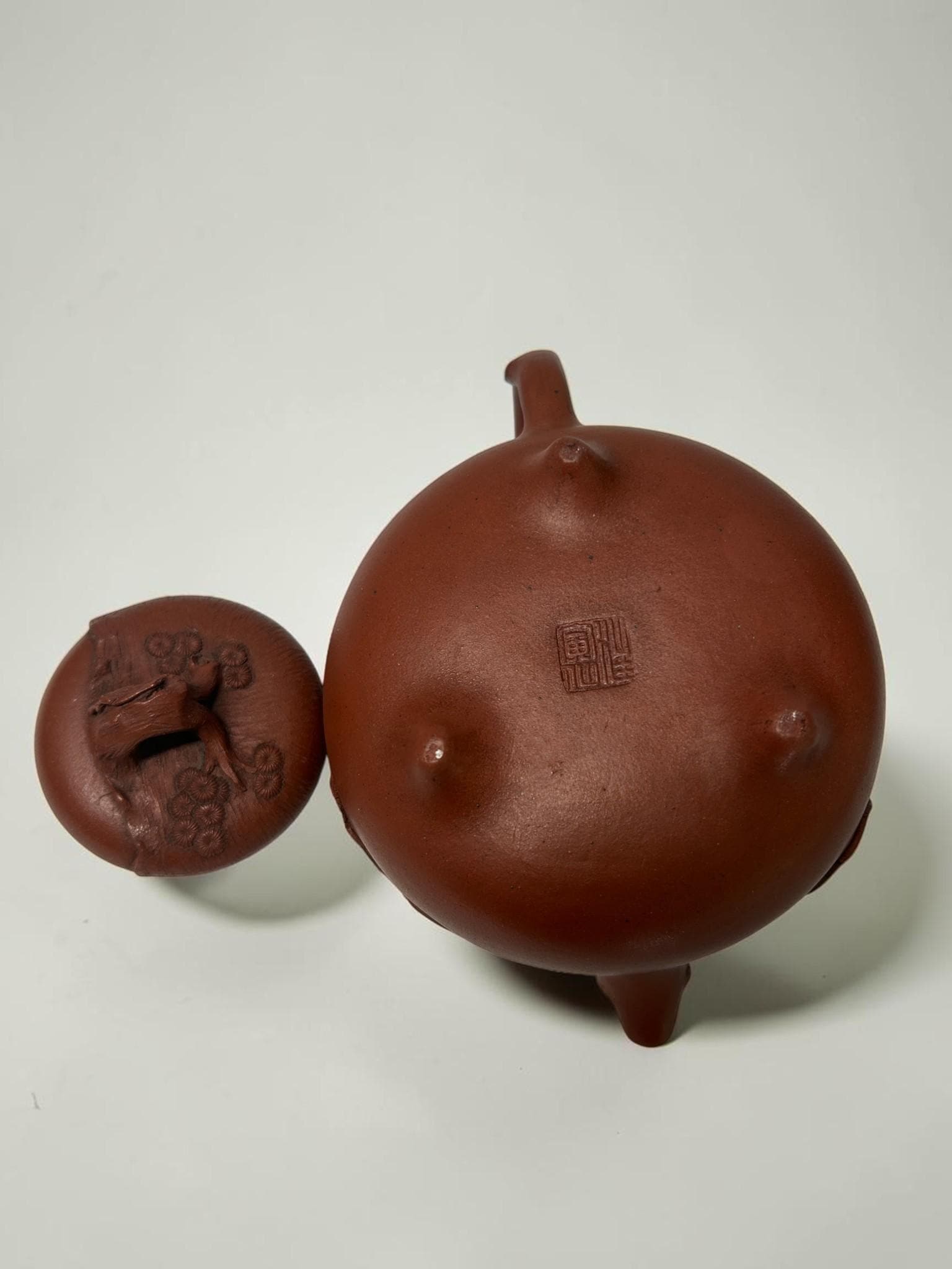 Vintage Yixing Zisha Teapot | Plum Blossom Motif, Wang Yinxian Attributed