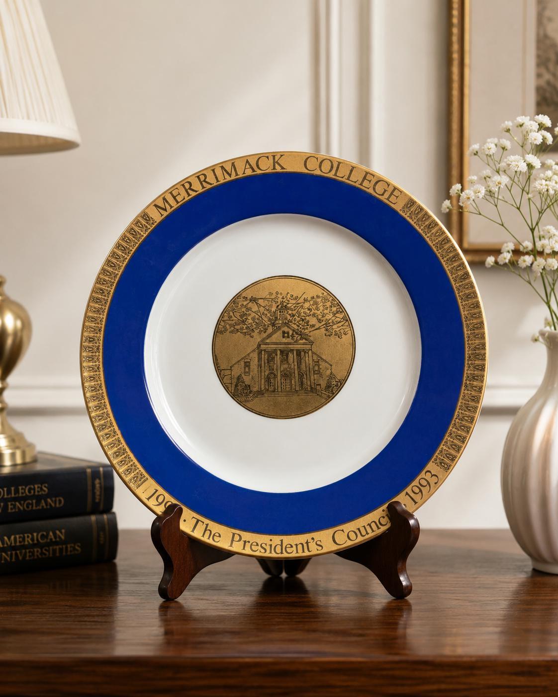 Merrimack College President's Council Commemorative Plate – 1992-1993 Limited Edition University China