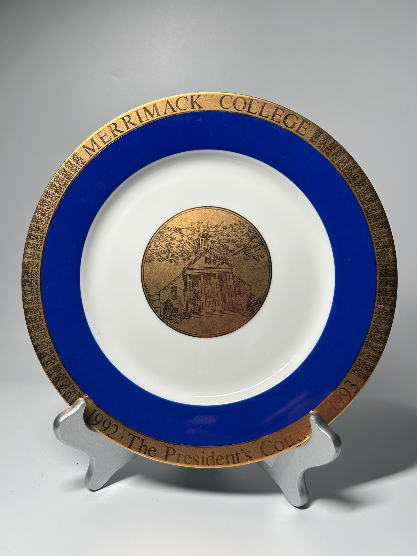 Merrimack College President's Council Commemorative Plate – 1992-1993 Limited Edition University China