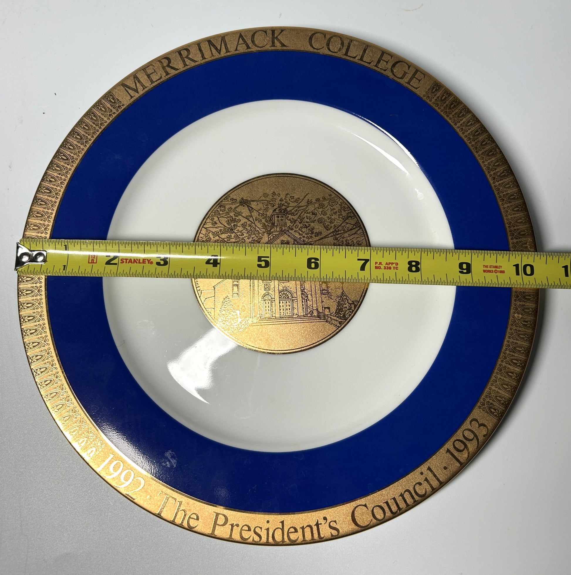 Merrimack College President's Council Commemorative Plate – 1992-1993 Limited Edition University China