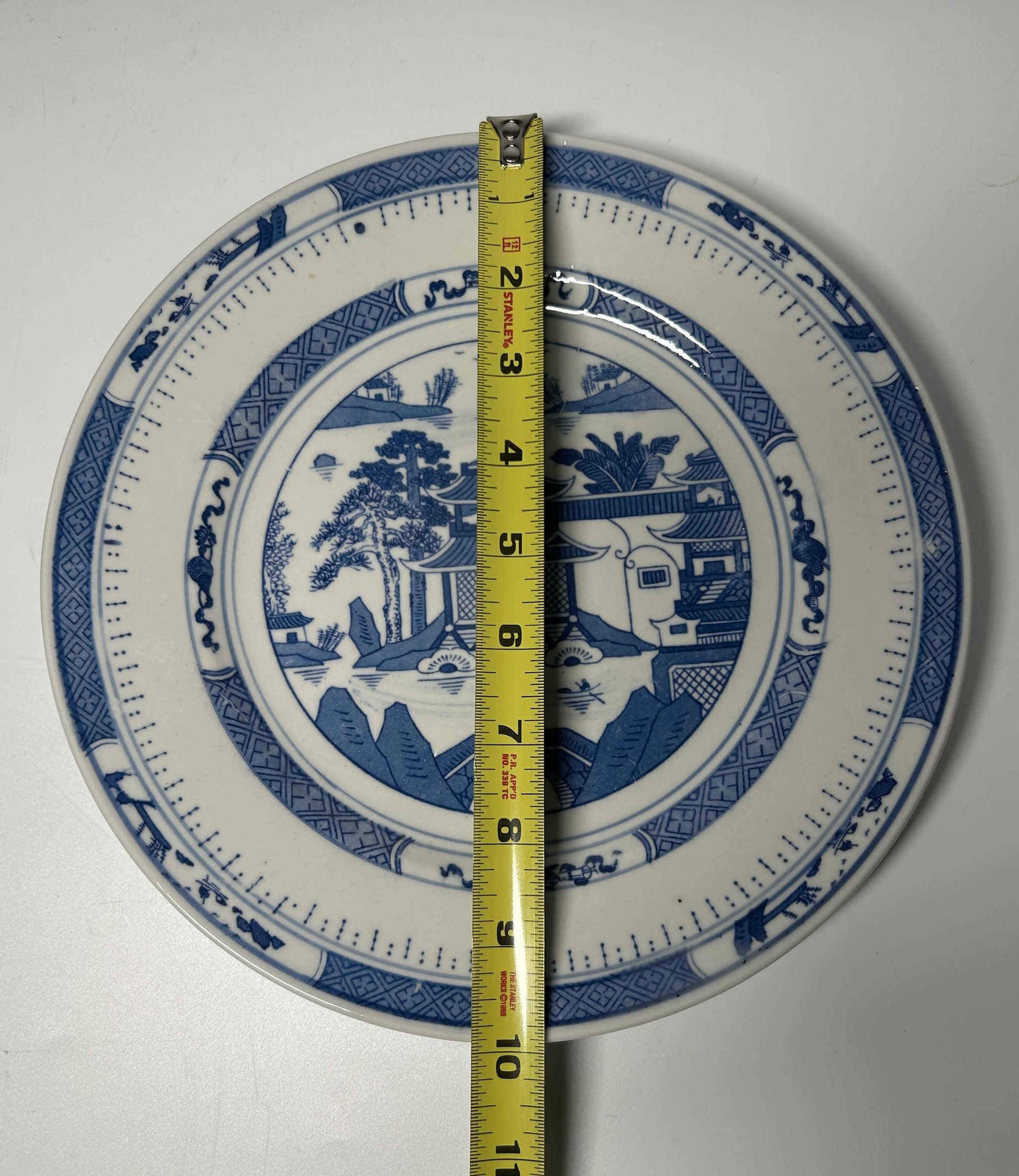 Vintage Chinese Blue & White Porcelain Plate | Jingdezhen Landscape Scene Plate | Traditional Asian Decorative Dish |