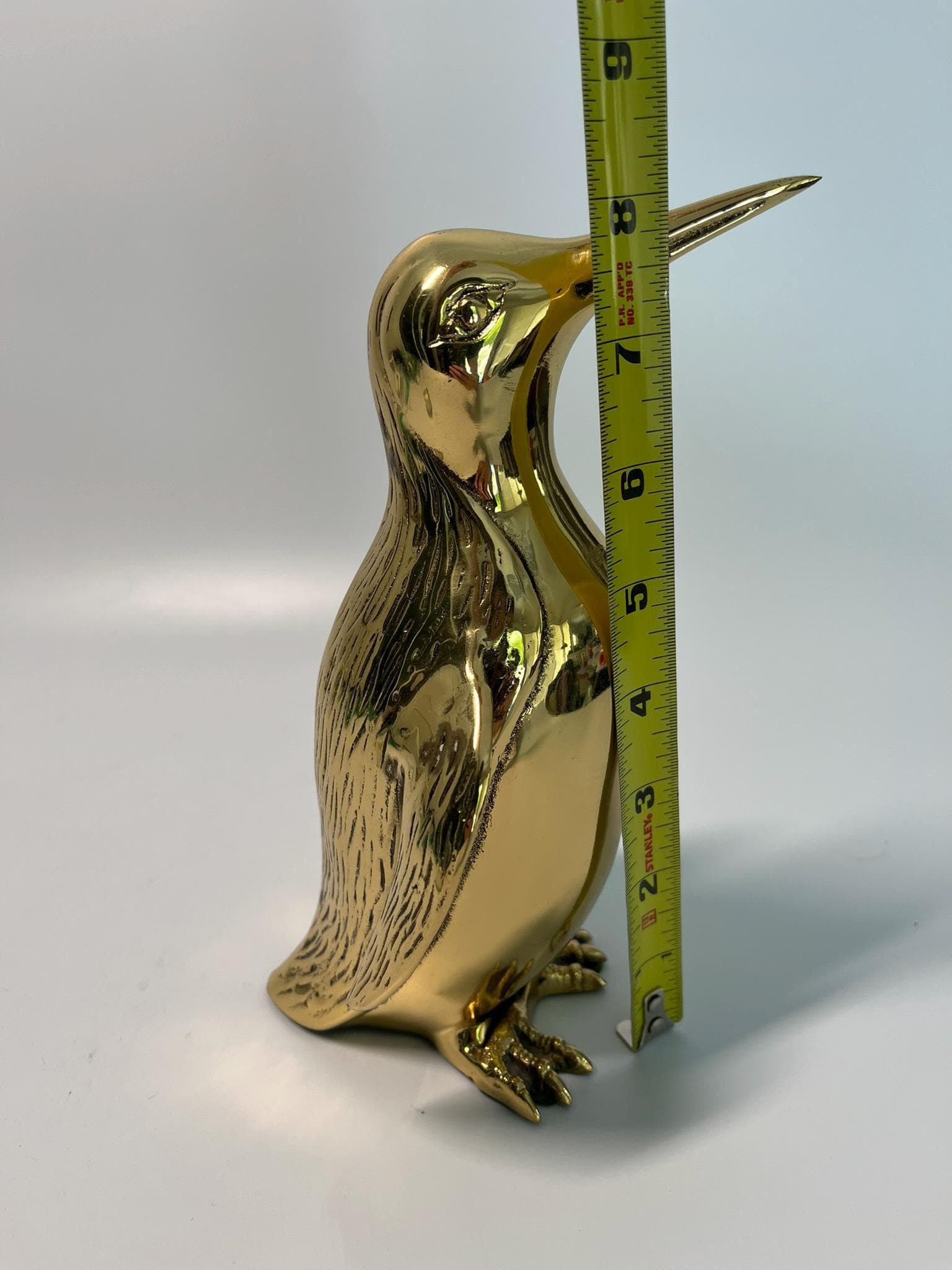 Large Vintage Hollywood Regency Brass Penguin Sculpture