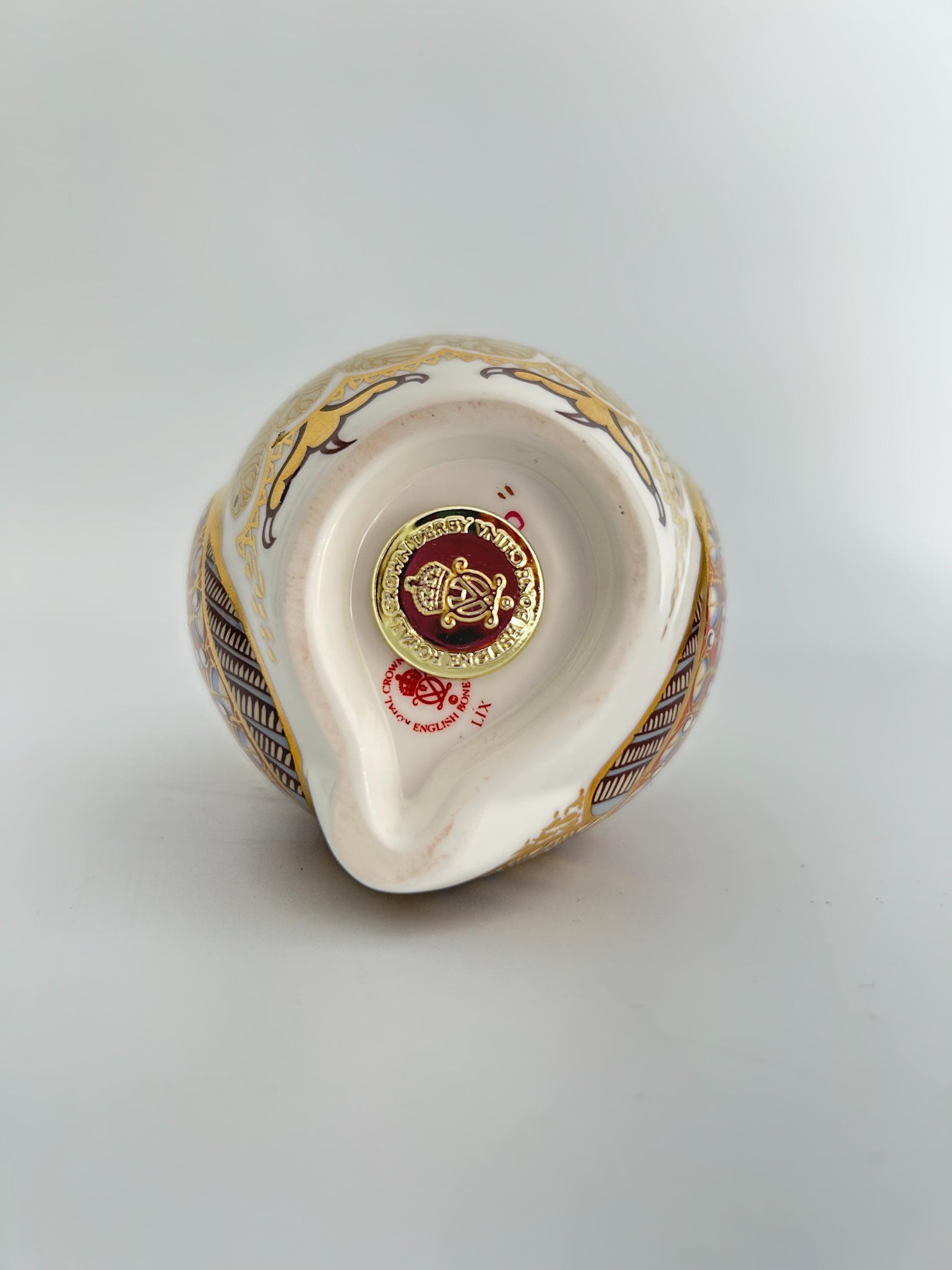 Royal Crown Derby Barn Owl Paperweight | John Ablitt Design, Imari Style Bone China Figurine