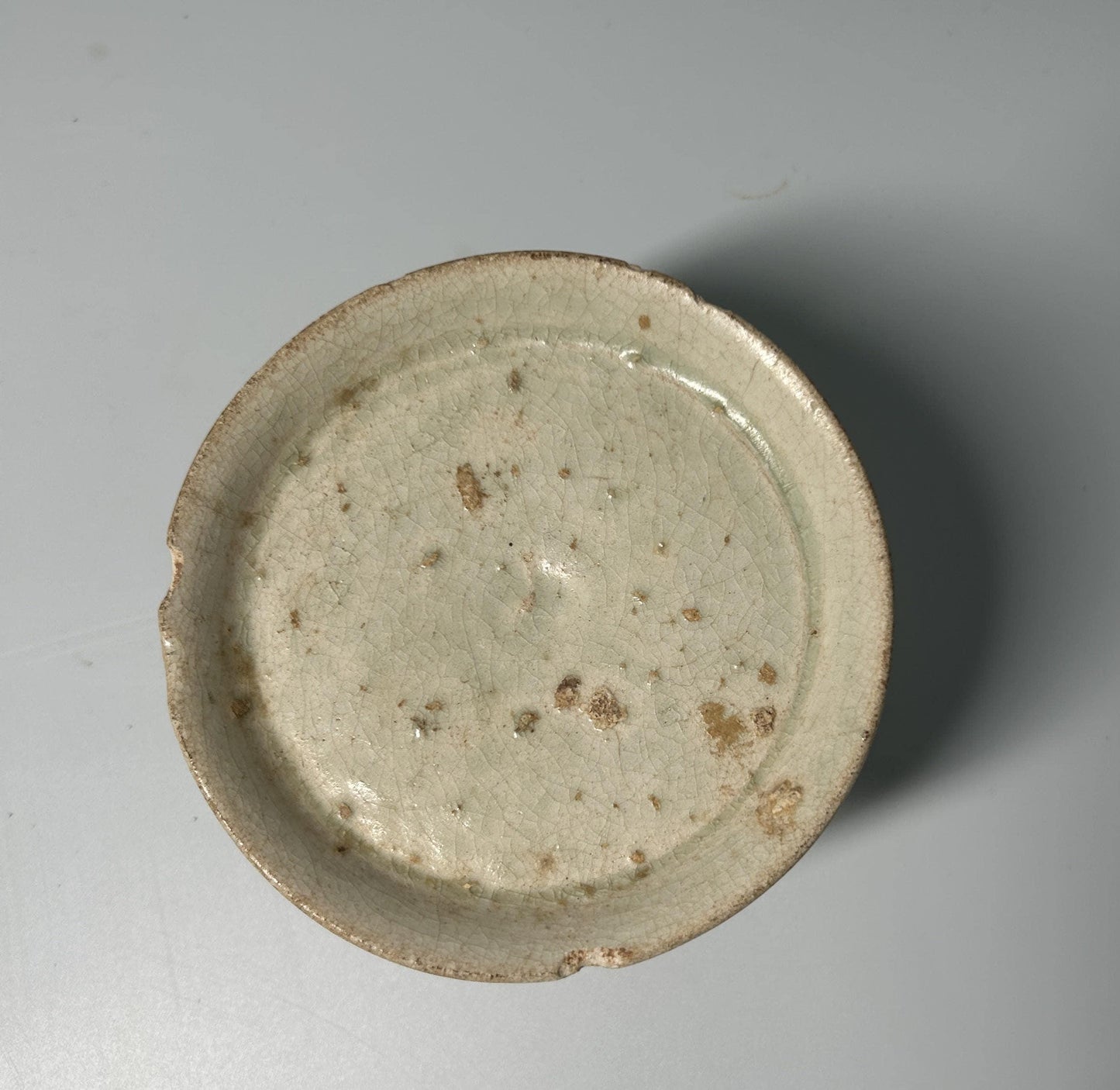 White Pottery Stem Dish | Rustic Stoneware Pedestal Offering Bowl | Primitive Ceramic Display Stand